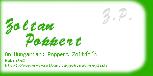 zoltan poppert business card